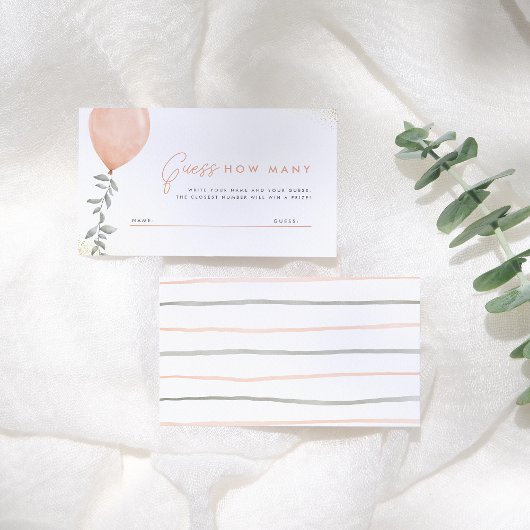 Eucalyptus Greenery Ballon vraagt hoeveel Informatiekaartje