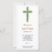 Eucalyptus Greenery Baptism Favor Bookmak Bedankkaart (Voorkant)