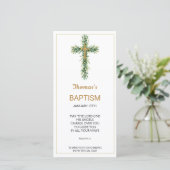 Eucalyptus Greenery Baptism Favor Bookmak Bedankkaart (Staand voorkant)