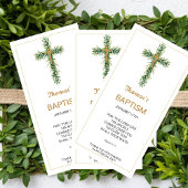 Eucalyptus Greenery Baptism Favor Bookmak Bedankkaart