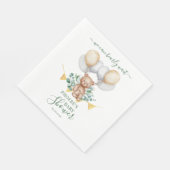 Eucalyptus Greenery Barly Wait Baby shower Paper Servet (Hoek)