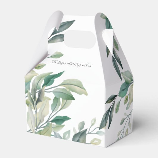 Eucalyptus Greenery Beer Couples Baby shower Bedankdoosjes (Achterkant)