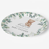 Eucalyptus Greenery Beer Couples Baby shower Papieren Bordje (Gekanteld)