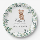 Eucalyptus Greenery Beer Couples Baby shower Papieren Bordje (Voorkant)