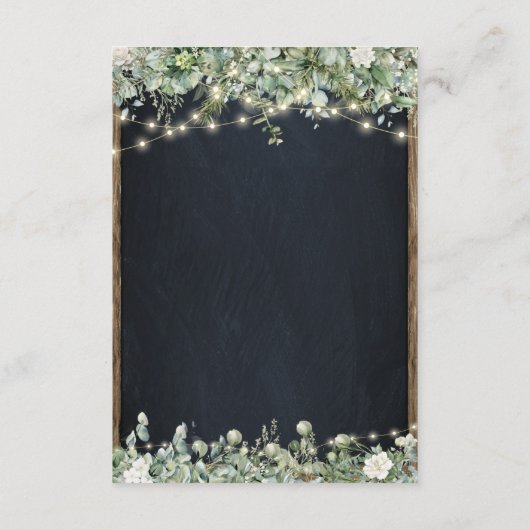 Eucalyptus Greenery Bewaar de datum | rustieke hou Informatiekaartje (Achterkant)