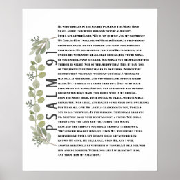 Eucalyptus Greenery Bijbel Art Psalm 91 Poster