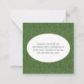 Eucalyptus Greenery Birthday Hartelijk dank Notitiekaartje (Achterkant)