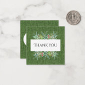 Eucalyptus Greenery Birthday Hartelijk dank Notitiekaartje (Voorkant / Achterkant in situ)