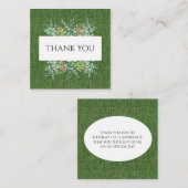 Eucalyptus Greenery Birthday Hartelijk dank Notitiekaartje (Voorkant / Achterkant)