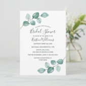 Eucalyptus Greenery Black Virtual Vrijgezellenfees Kaart (Staand voorkant)