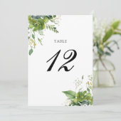 Eucalyptus Greenery Bloemen Tafelnummer (Staand voorkant)
