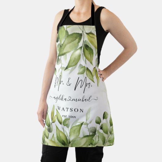 Eucalyptus Greenery Blush Modern Trendy Script Mr. Schort (Insitu)