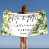 Eucalyptus Greenery Blush Modern Trendy Script Mr. Strandlaken