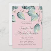 Eucalyptus Greenery Blush Pink Navy Blue Wedding (Voorkant)