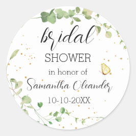 Eucalyptus Greenery Boho Bridal Ronde Sticker