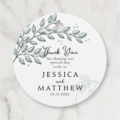 Eucalyptus Greenery Boho Elegant Huwelijk Bedankjes Labels (Achterkant)