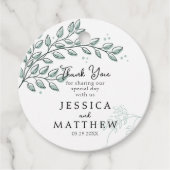 Eucalyptus Greenery Boho Elegant Huwelijk Bedankjes Labels (Voorkant)