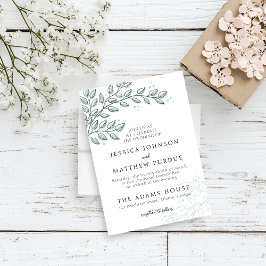 Eucalyptus Greenery Boho Elegant Huwelijk Kaart