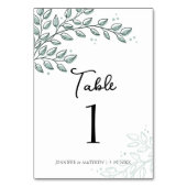 Eucalyptus Greenery Boho Elegante Tafel Kaart (Achterkant)