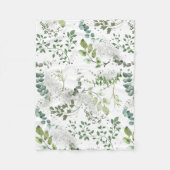 Eucalyptus Greenery Boho Leafy Green Fleece Deken (Voorkant)