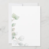 Eucalyptus Greenery Boho Rustiek Vrijgezellenfeest Kaart (Achterkant)