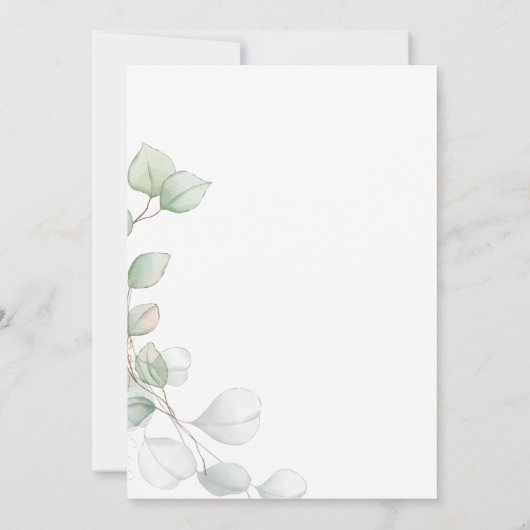 Eucalyptus Greenery Boho Rustiek Vrijgezellenfeest Kaart (Achterkant)