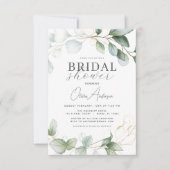 Eucalyptus Greenery Boho Rustiek Vrijgezellenfeest Kaart (Voorkant)