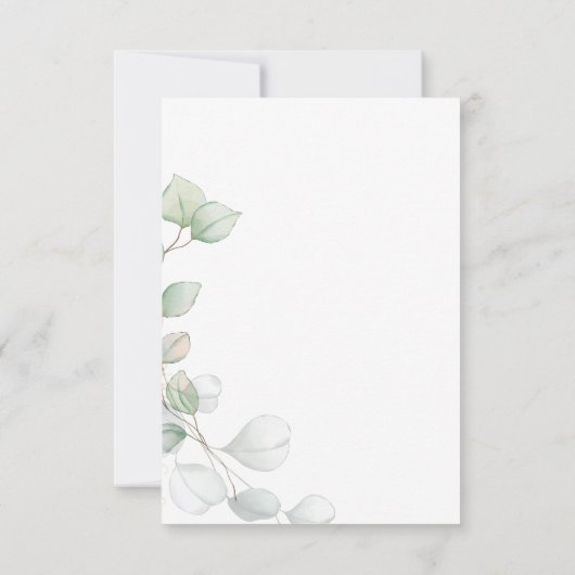 Eucalyptus Greenery Boho Rustiek Vrijgezellenfeest Kaart (Achterkant)