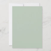 Eucalyptus Greenery Boho Sage Green Gold Wedding Kaart (Achterkant)