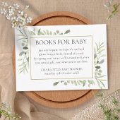 Eucalyptus Greenery Book Request Baby shower Informatiekaartje