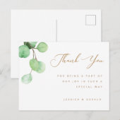 Eucalyptus Greenery Botanic Hartelijk dank Briefkaart (Voorkant / Achterkant)