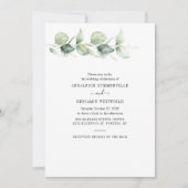 Eucalyptus Greenery Botanical All in One Weddensch Kaart (Voorkant)