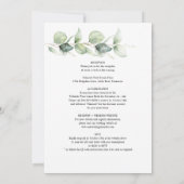 Eucalyptus Greenery Botanical All in One Weddensch Kaart (Achterkant)