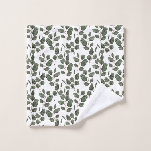 Eucalyptus Greenery Botanical Bath Towel Set Bad Handdoek (Wasdoekje)