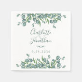 Eucalyptus Greenery Botanical Foliage Wedding Servet (Voorkant)