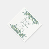 Eucalyptus Greenery Botanical Foliage Wedding Servet (Hoek)