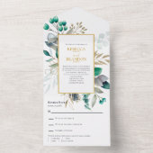 Eucalyptus Greenery Botanical Garden Wedding  All In One Uitnodiging (Binnen)