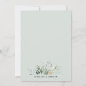Eucalyptus Greenery Botanical Geometric Wedding Kaart (Achterkant)