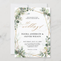Eucalyptus Greenery Botanical Geometric Wedding