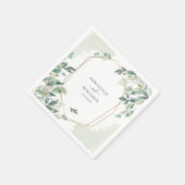 Eucalyptus Greenery Botanical Geometric Wedding Servet (Hoek)
