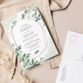 Eucalyptus Greenery Botanical Geometric Wedding Uitnodiging Briefkaart