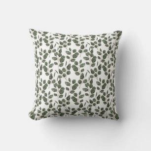 Eucalyptus Greenery Botanical Green White Trendy Kussen