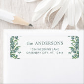 Eucalyptus Greenery Botanical Return Address Etiket (Insitu)