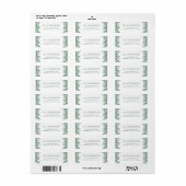 Eucalyptus Greenery Botanical Return Address Etiket (Full Sheet)