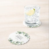 Eucalyptus Greenery Botanical Script Vrijgezellenf Kartonnen Onderzetters (Insitu)