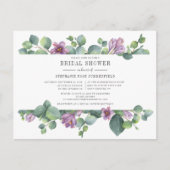 Eucalyptus Greenery Botanical Script Vrijgezellenf Uitnodiging Briefkaart (Voorkant)