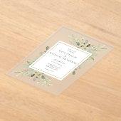 Eucalyptus Greenery Botanical Waterverf Wedding Acryl Uitnodigingen (Laagn)