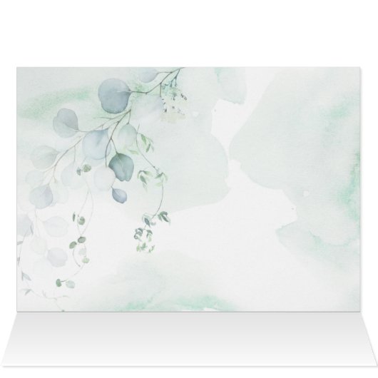 Eucalyptus Greenery Botanical Weddenschap Bedankt (Binnen Horizontaal (Boven))