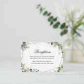 Eucalyptus Greenery Botanical Weddenschap Receptio Informatiekaartje (Staand voorkant)