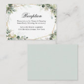 Eucalyptus Greenery Botanical Weddenschap Receptio Informatiekaartje (Voorkant / Achterkant)